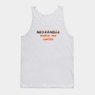 Red Pandas make me smile - wildlife oil painting word art Tank Top